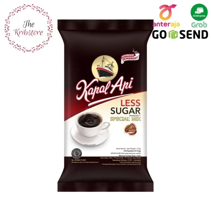 KAPAL API Special Mix Kopi Less Sugar Pack isi 10 Sachet @21 gr