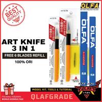 Gambar PEN CUTTER PRO ART KNIFE 3 in 1 pisau potong nubmark gundam craft OLFA dari Wahkhilaf Kota Surabaya 1 Tokopedia