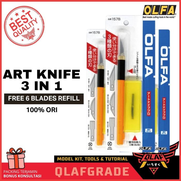 Gambar PEN CUTTER PRO ART KNIFE 3 in 1 pisau potong nubmark gundam craft OLFA dari Wahkhilaf Kota Surabaya Tokopedia