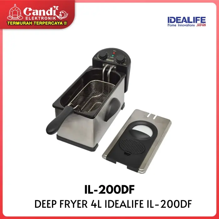 IDEALIFE Penggorengan IL-200DF Deep Fryer Kapasitas 4 Liter