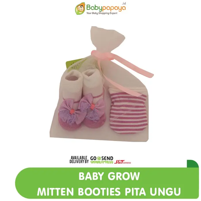 Gambar BABY GROW Mitten Booties Set Karakter / Sarung Tangan & Kaos Kaki Bayi - Pita Ungu dari Babypapayaid Kota Tangerang Selatan 5 Tokopedia