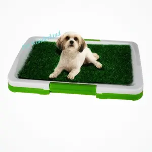 Puppy Potty Training Pad Tray - Tatakan Poo Pee + Rumput - Dog Toilet