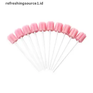 FCC 100pcs Disposable Oral Care Sponge Swab Tooth Cleaning Mouth