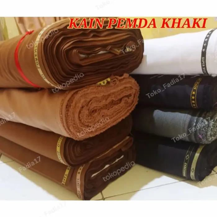 Bahan kain pemda/khaki/keki/seragam dinas/kantor/katun wool premium