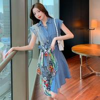 Gambar Dress Mini Wanita Jeans Premium ICONZ Import Kombinasi Flower - 00041 - Biru, XL dari ICONZ Clothing Kota Administrasi Jakarta Utara 2 Tokopedia