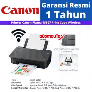 PRINTER CANON PIXMA TS307 / TS-307 PRINT COPY WIRELESS GARANSI RESMI