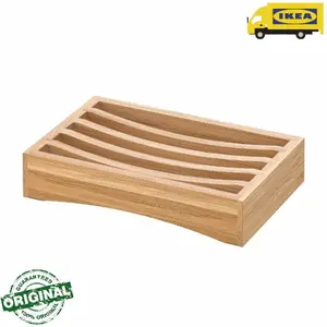 Seri KEA Tempat Sabun/Alat Sabun Batang KAYU Bambu Alami 13Cm_Cokelat