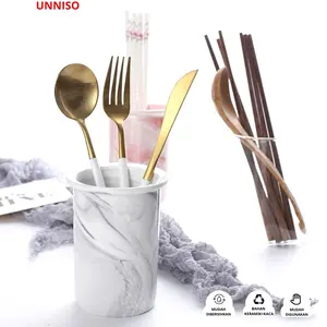 UNNISO - Marble Chopstick Holder Tempat Sendok Garpu Keramik MC1