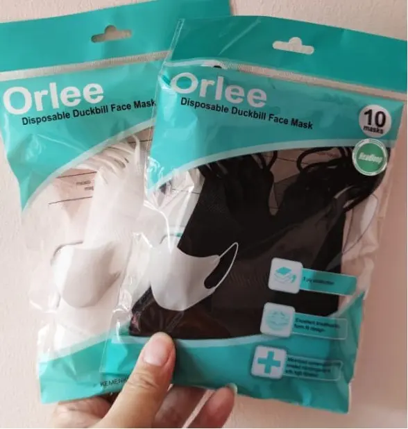 Masker Duckbill 3D Embos Orlee 3 Ply 3Ply Earloop Kemenkes isi 10 pcs 4