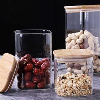 Gambar Toples Kue Kaca Tutup Kayu Toples Penyimpanan Makanan Glass Storage dari Afika Smarthome Kota Administrasi Jakarta Barat 4 Tokopedia
