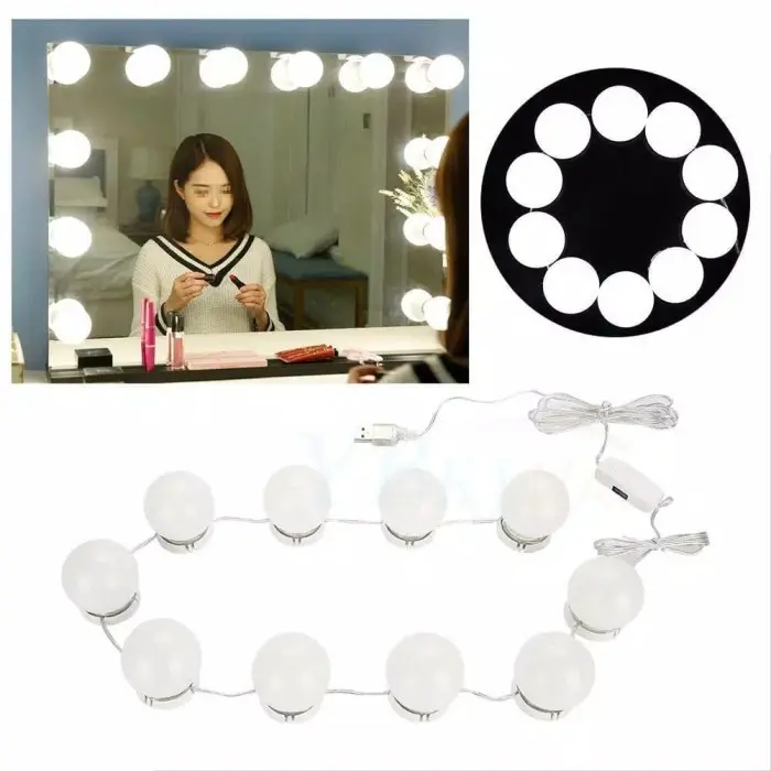 Lampu Cermin Rias Make Up Wajah Led Vanity Mirror Light 10 pcs