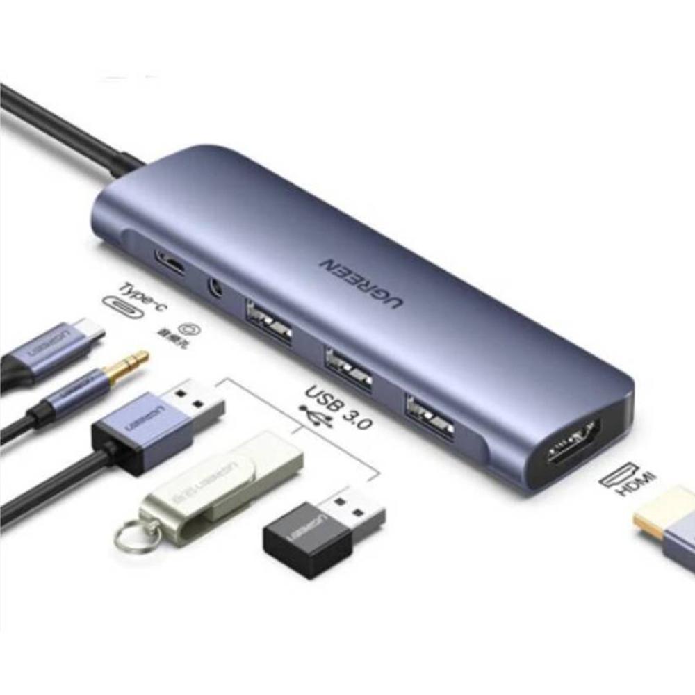Adapter Converter HUB 6 in 1 UGREEN USB Type C PD 4K Macbook Laptop