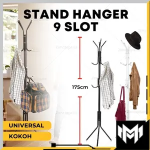 Rak Gantungan Baju Gantung Handuk Jaket Stand Tiang Berdiri Hanger DIY