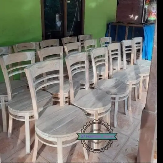 Kursi makan untuk Cafe/ Restoran/ Rumah Makan jati mentahan 1
