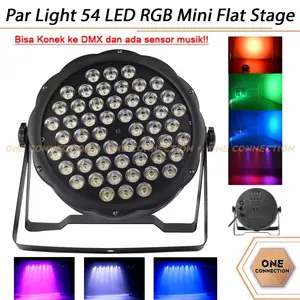 Par Light 54 LED RGB Mini Flat Stage /Lampu Panggung /LED PAR 54W Watt