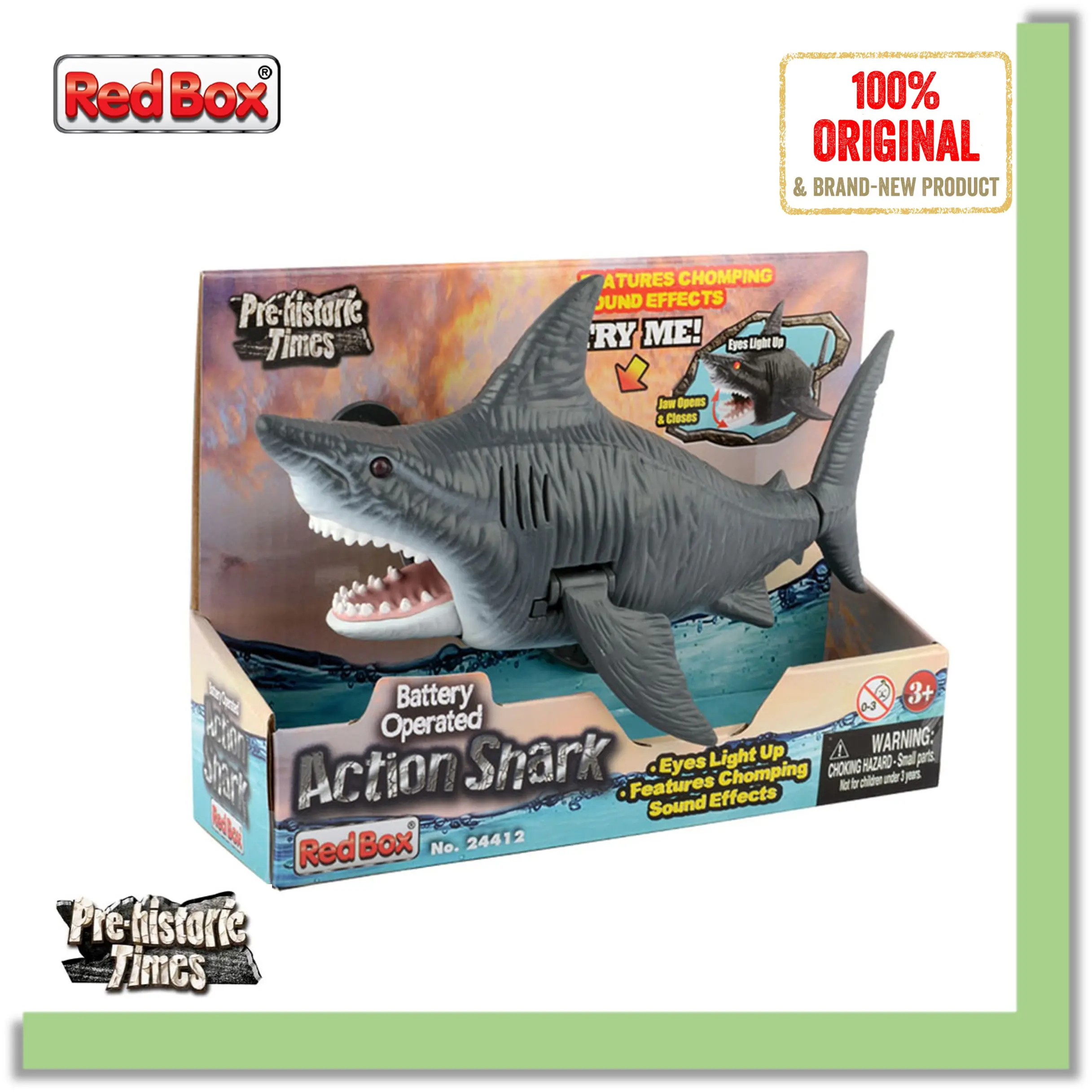 Red Box Toys Pre-Historic Times Action Shark Battery Operated Ikan Hiu