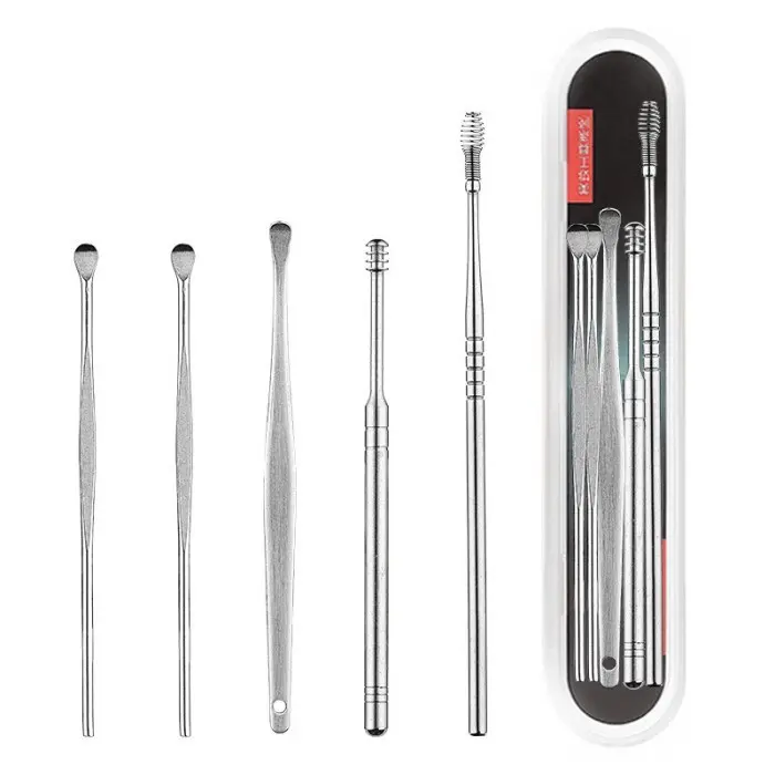 Set Korek Kuping / Perawatan Pembersih Telinga Stainless Steel (Isi 5)