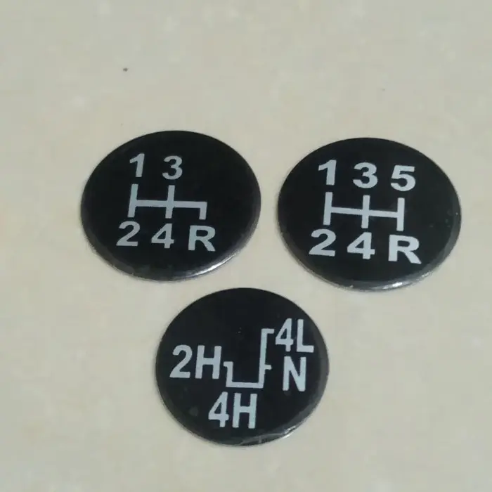 stiker shift knop TC/ TM ( 4speed/5speed )