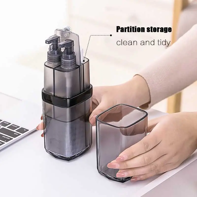 Wadah Tempat Set Perlengkapan Mandi Sabun Sikat Gigi Travel Portable 0