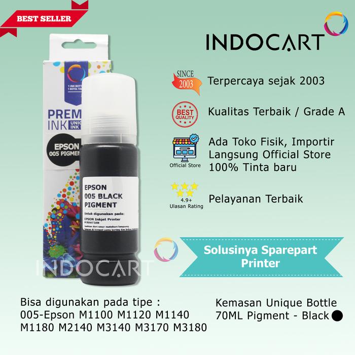 Gambar IndoCart Tinta Refill Printer Epson 005 Pigment Ink-Black-70ml dari IndoCart HM2 Kota Administrasi Jakarta Pusat Tokopedia