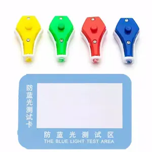 Alat tes antiradiasi blueray senter mini + kartu Lensa Anti Sinar Biru