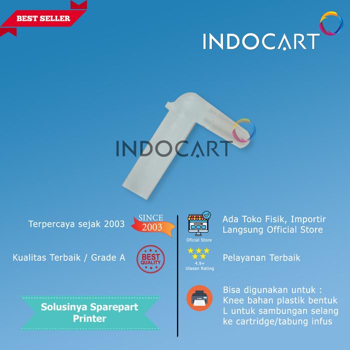 Gambar Knee L-Sambungan Selang-Tabung Infus Modif CISS HP Canon Epson Import-100 Pcs dari IndoCart HM2 Kota Administrasi Jakarta Pusat Tokopedia