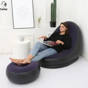 Sofa Malas Inflatable Isi Angin Dengan Sandaran Kaki