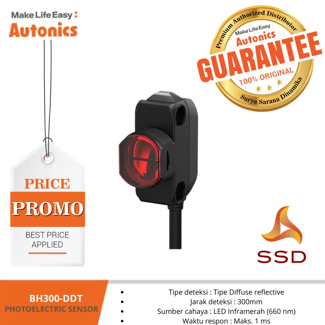 Photoelectric Sensor Autonics BH300-DDT