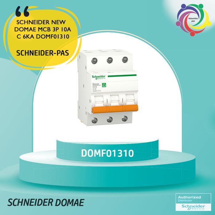 Gambar Schneider Electric NEW DOMAE MCB - 3P 10A - DOMF01310 dari SCHNEIDER-PAS Kota Bandung Tokopedia
