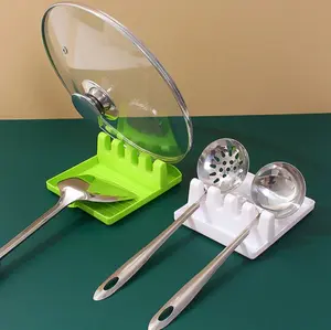 Tatakan Tutup Panci Pisau Dapur Holder Spatula Plastik PP 13x12x14.5cm Random Warna untuk Meja Makan dan Dapur