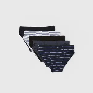 Set of 5 - Assorted Briefs with Elasticised Waistband, Multicolor