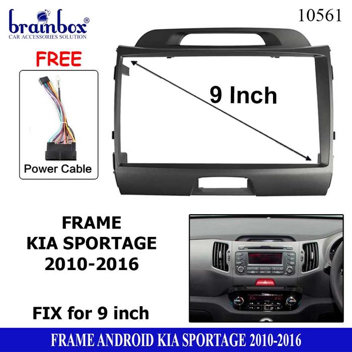 Gambar Frame Head Unit Kia Sportage 2010-2016 9 Inch Bingkai Android Panel dari Brainbox Car and Home Kota Batam Tokopedia