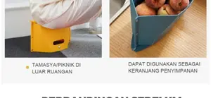 Kursi Keranjang Belanja Lipat Papan Duduk Lipat Bahan PVC Portabel