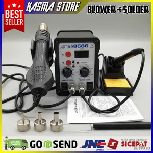 Alat Service Hp Blower Uap Digital + Solder Station 2 in 1 220v / 700W