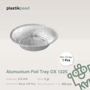 Alumunium Foil Tray OX 1225 Tempat Oval Zuppa Soup