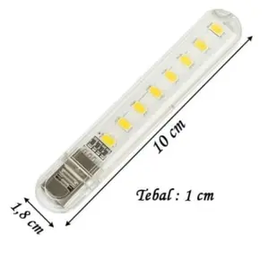 USB Lampu LED 8 Mata Super Terang