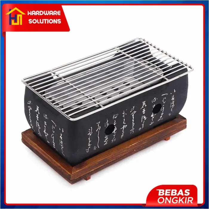 Hibachi Grill Alat Panggang Arang BBQ Japanese Grill Stove 24x12.5cm