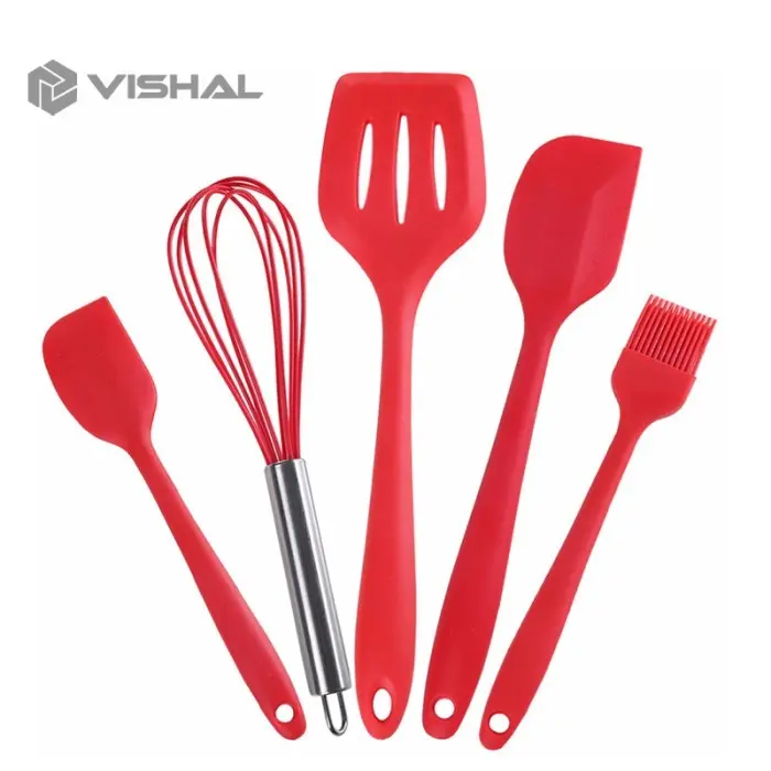 Set Spatula Peralatan Masak Silikon Non Stick Cooking Tools Isi 5pcs