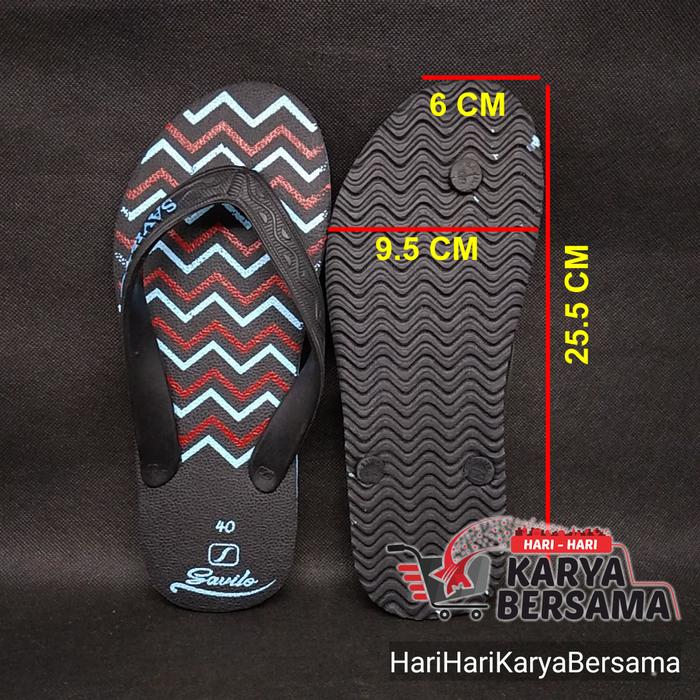 Gambar SANDAL JEPIT SAVILO MODEL ZIG ZAG UKURAN NO.40 - MOTIF RANDOM dari HariHariKaryaBersama Kota Medan Tokopedia