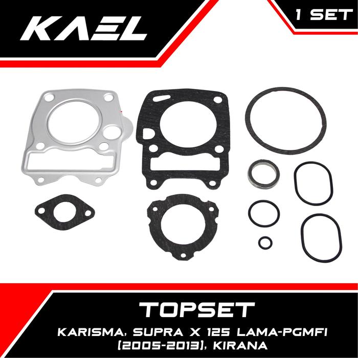 Gambar Topset Karisma/Supra X 125 2005-2013/Kirana Top Set Gasket-Paking dari KAEL Official Store Kota Bandung Tokopedia