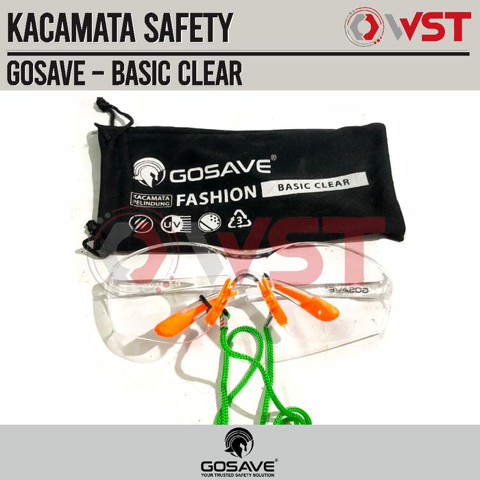 Gambar Gosave Kacamata Safety Fashion Basic Clear / Kaca mata Gerinda dari WIJAYA SANTOSO TEKNIK Kota Surabaya Tokopedia