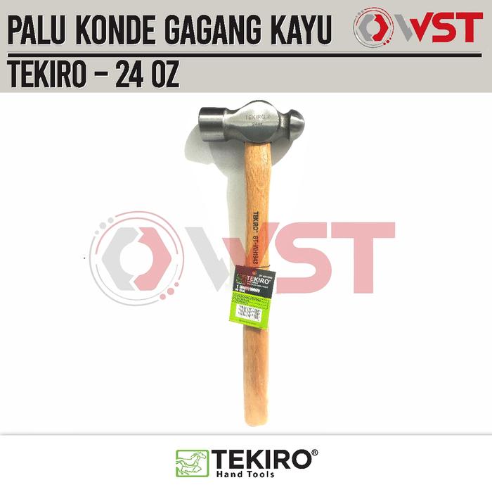 Gambar Tekiro Palu Konde 24OZ Gagang Kayu / Ball Pein Hammer 24 OZ dari WIJAYA SANTOSO TEKNIK Kota Surabaya Tokopedia