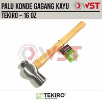 Gambar Tekiro Palu Konde 16OZ Gagang Kayu / Ball Pein Hammer 16 OZ dari WIJAYA SANTOSO TEKNIK Kota Surabaya 3 Tokopedia