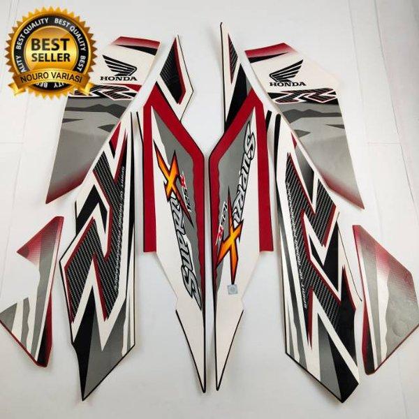 Gambar AKSESORIS MOTOR STRIPING SUPRA X 125 R 2011 2012 HITAM MERAH LIST BODY dari Naga Sparepart Kab. Tangerang Tokopedia