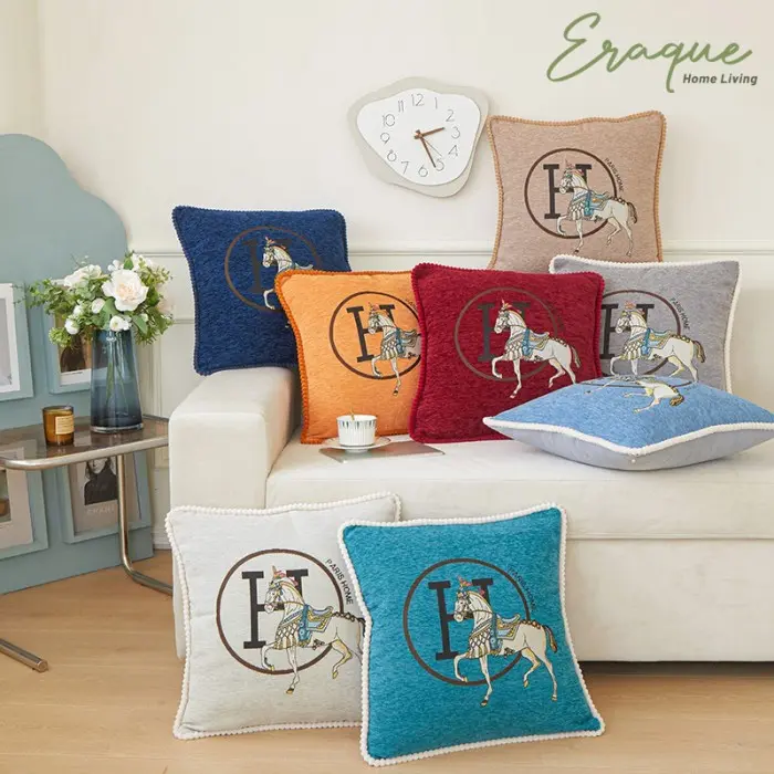 Paris Home Cushion Cover / Sarung Bantal Sofa Halus Minimalis H Kuda 50x50