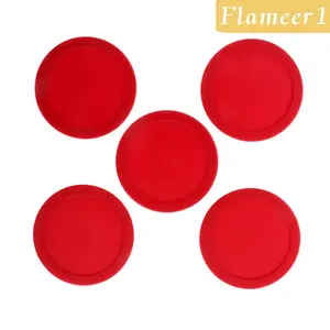 5pcs Puck Air Hockey Pengganti Ukuran 62mm Warna Merah