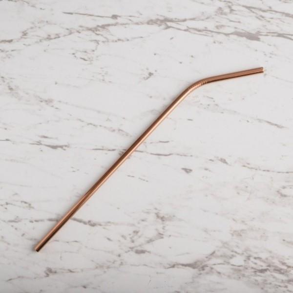 Gambar Brewsuniq Reusable Curved Straw L Rose Gold - Sedotan Stainless Steel Lengkung Ramah Lingkungan dari Brewsuniq Store Kota Medan Tokopedia