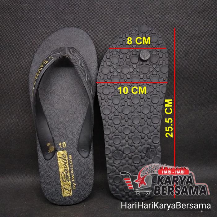 Gambar SANDAL JEPIT SAVILO WARNA BLACK-GOLD UKURAN 10 dari HariHariKaryaBersama Kota Medan Tokopedia
