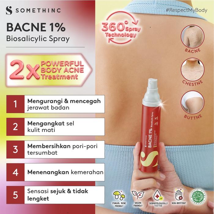 Gambar Somethinc Bacne 1% Biosalicylic Spray (50ml) dari Gamal.men Kota Administrasi Jakarta Timur Tokopedia