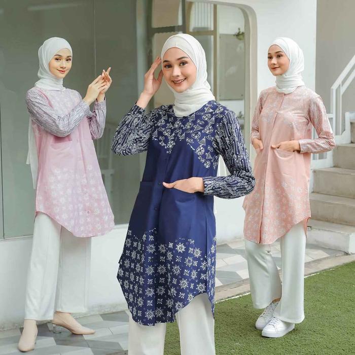 Gambar FITTINGROOM11 Blouse Batik - Aruna Batik dari Fittingroom11 Kab. Bandung Tokopedia
